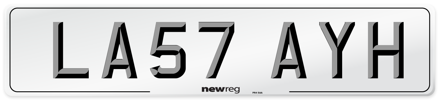 LA57 AYH Number Plate from New Reg